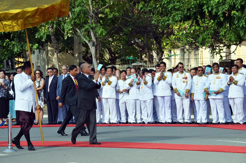 Hoạt động kỷ niệm trọng thể 62 năm ngày Campuchia giành độc lập. (Ảnh: Xuân Khu/Vietnam+)