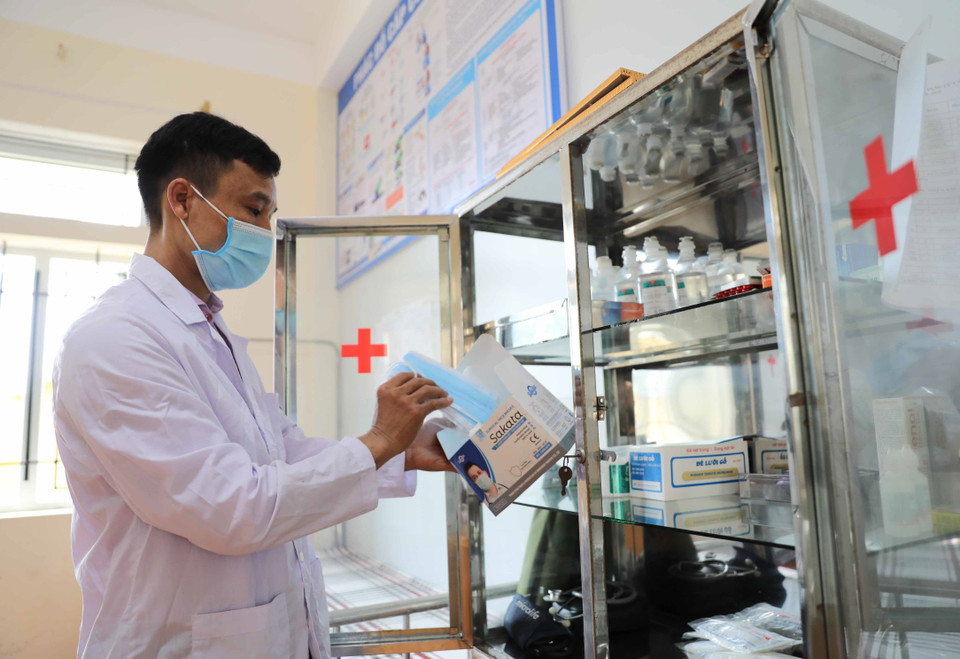 Công tác y tế được các trường đặc biệt chú trọng và chuẩn bị kỹ lưỡng. (Ảnh: Thanh Tùng/TTXVN)