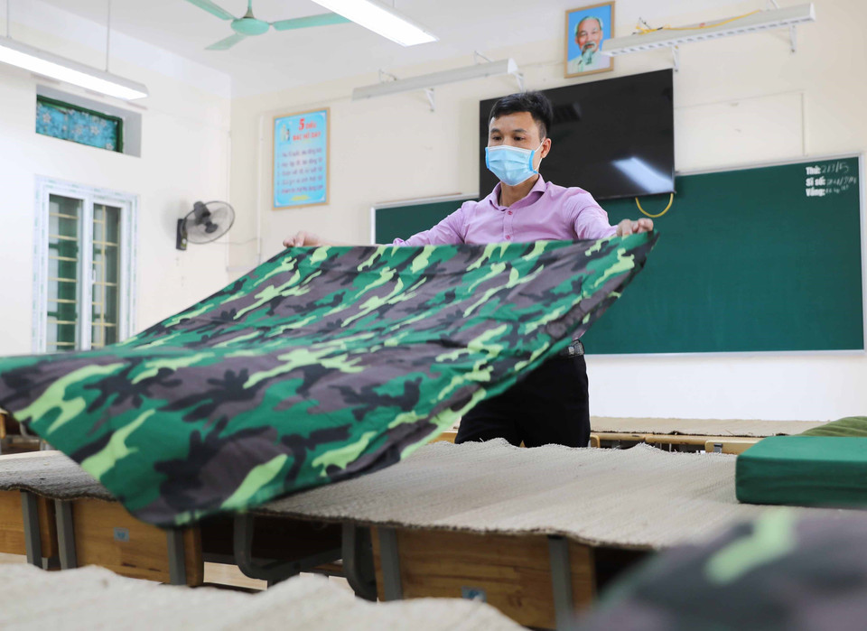 Các trường đều đã bố trí phòng cách ly. (Ảnh: Thanh Tùng/TTXVN)