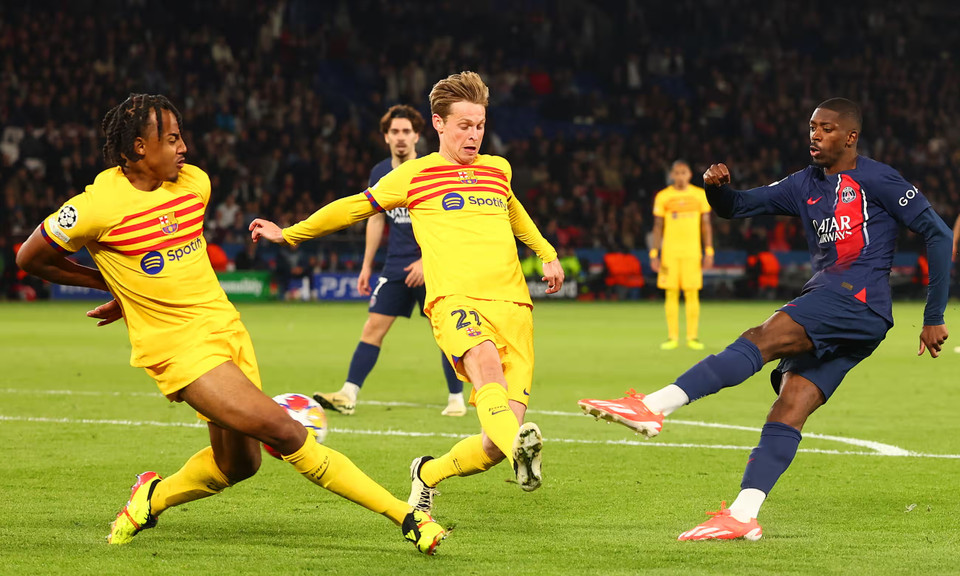 Ngay đầu hiệp 2, PSG vùng lên mạnh mẽ và có bàn gỡ 1-1 của Dembele ở phút 48. (Nguồn: Getty Images)