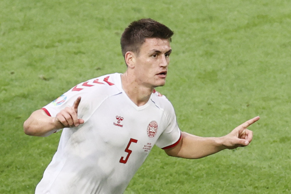 Đây là pha lập công thứ tư của Joakim Maehle cho đội tuyển Đan Mạch trong sự nghiệp. (Nguồn: AP)