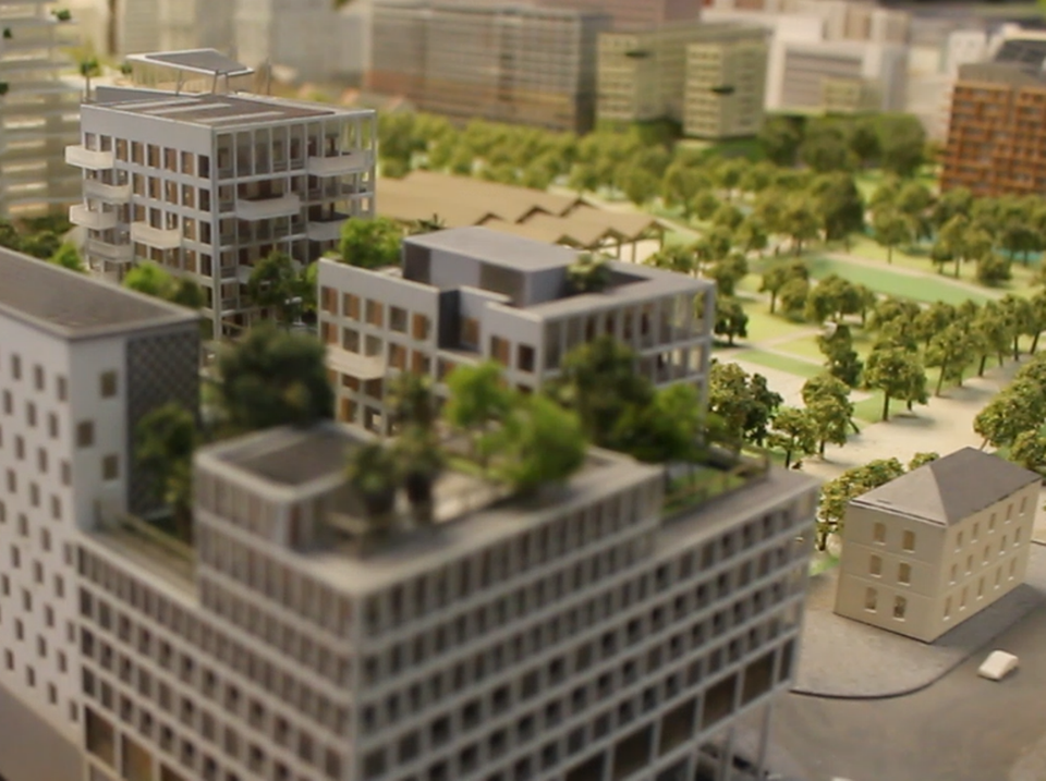 Ngoài 10ha được ưu tiên làm công viên cây xanh (các loại cây to), trên nóc/mái các tòa nhà và bờ tường của khu đô thị này cũng sẽ được phủ khoảng 25.000m2 cây xanh. (Ảnh: Hùng Võ/Vietnam+)