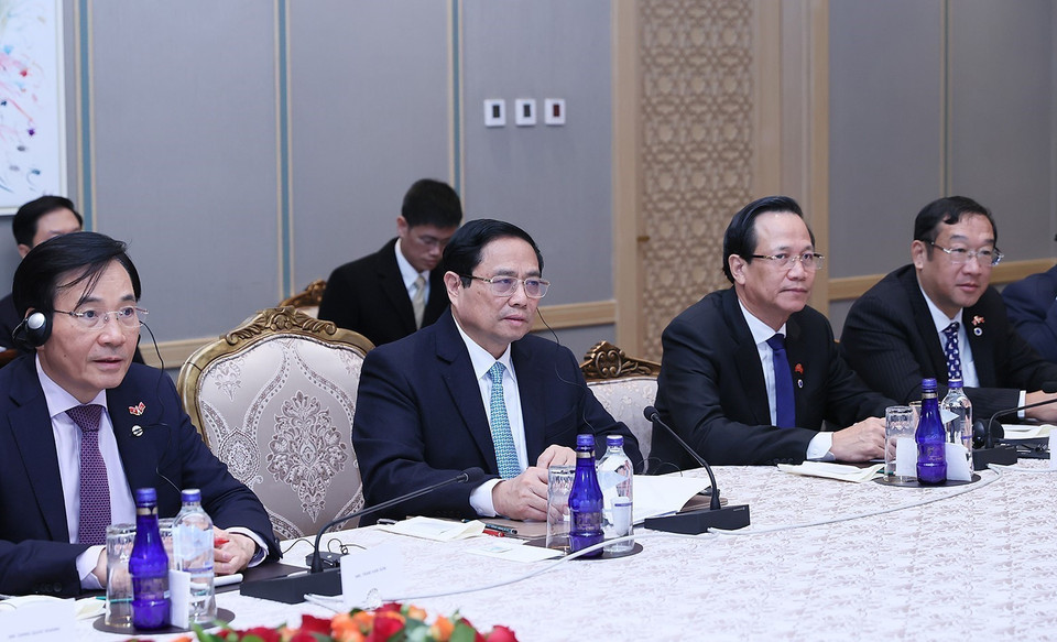Thủ tướng Phạm Minh Chính phát biểu. (Ảnh: Dương Giang/TTXVN)