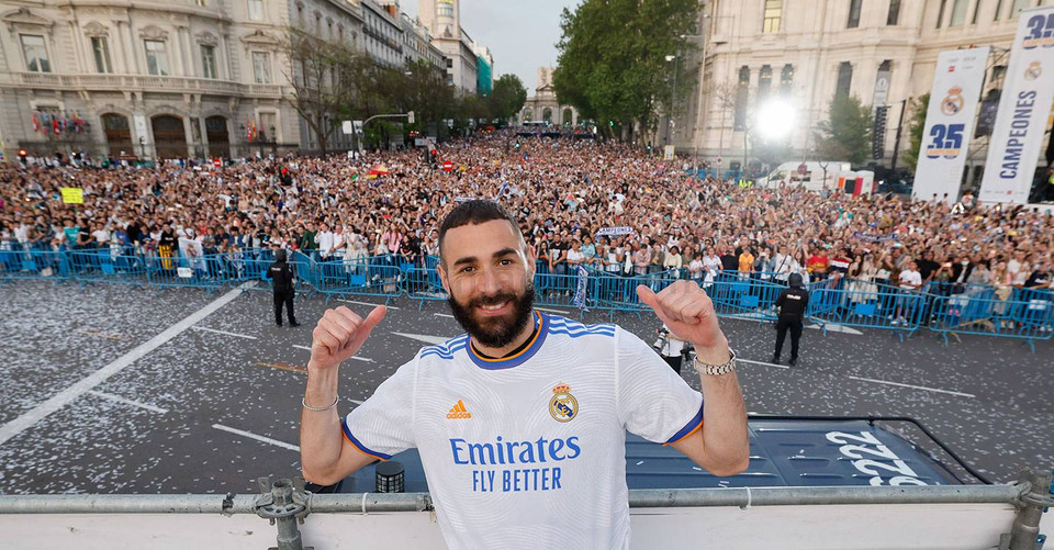 Karim Benzema, người có công lớn với Real ở mùa này. (Nguồn: realmadrid)