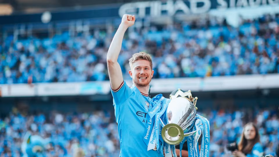 Kevin De Bruyne cũng có mùa giải vô cùng ấn tượng. (Nguồn: Mancity)