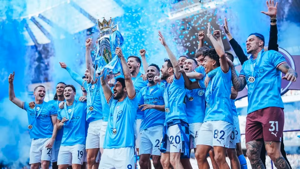Đây là mùa giải thứ 3 liên tiếp Man City đăng quang Premier League và là lần thứ 9 trong lịch sử giải đấu cao nhất nước Anh. (Nguồn: Mancity)