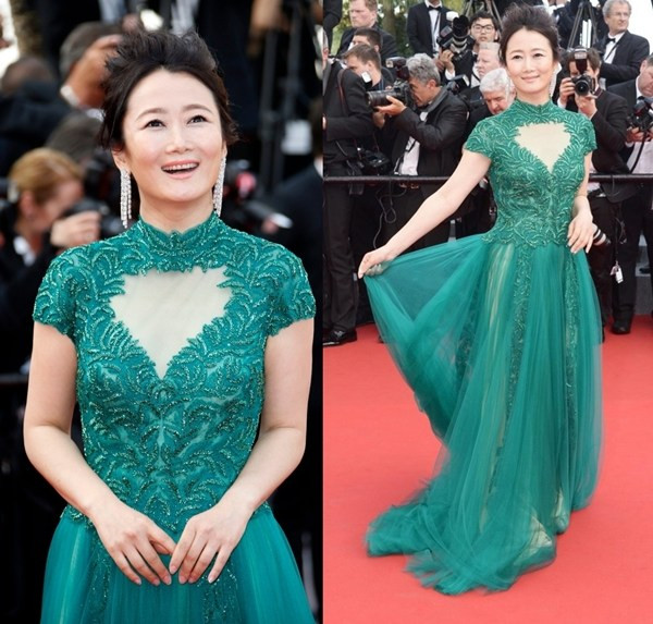 Nữ diễn viên Trung Quốc Zhao Tao xuất hiện trẻ trung trong bộ cánh của Tadashi Shoji kết hợp cùng trang sức Chopard