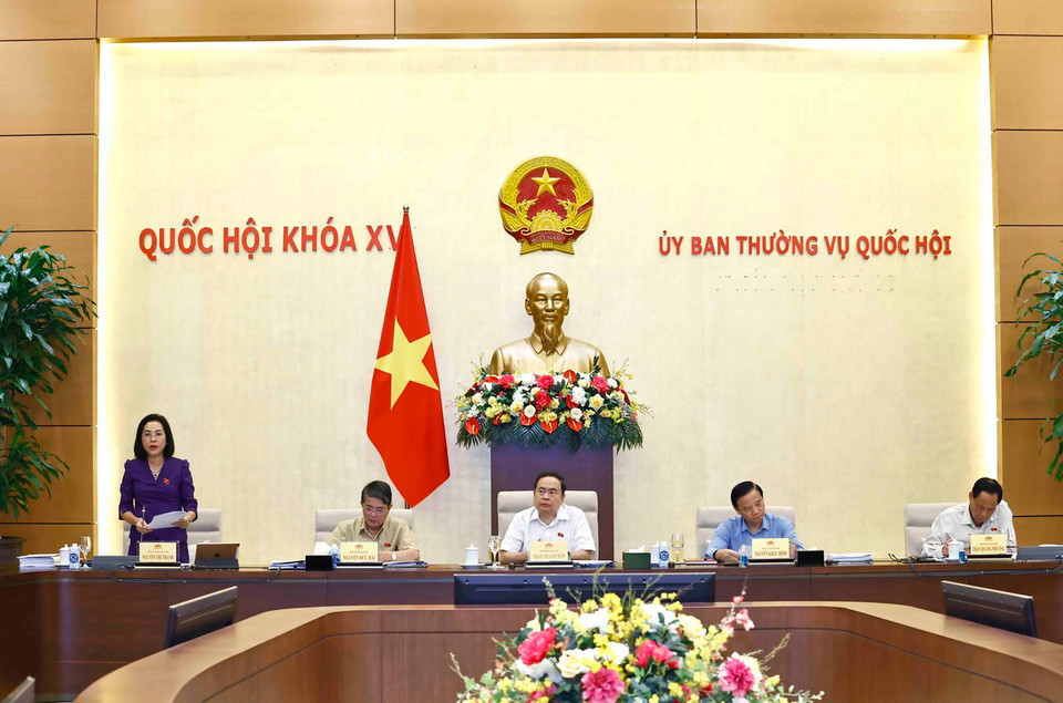 Phó Chủ tịch Quốc hội Nguyễn Thị Thanh phát biểu. (Ảnh: Doãn Tấn/TTXVN)