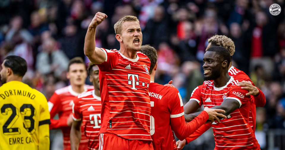 Niềm vui của Bayern sau cú đúp của Thomas Mueller. (Nguồn: FcBayern)