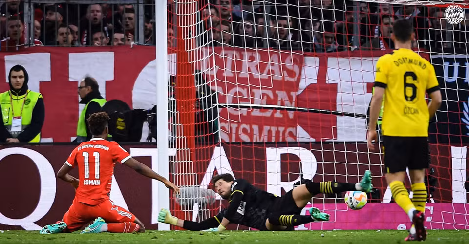 Họ có bàn thắng nâng tỷ số lên 4-0 sau pha đệm bóng của Coman từ đường kiến tạo của Sane. (Nguồn: FcBayern)