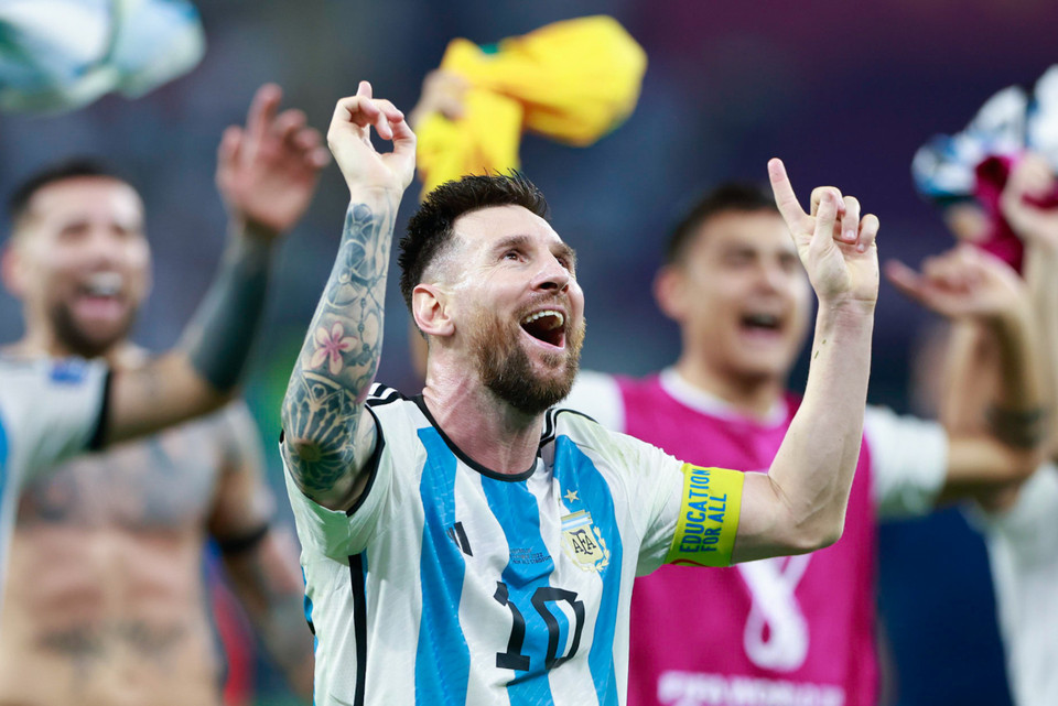 Anh và các đồng đội chỉ còn cách chức vô địch trên đất Qatar đúng 3 trận đấu nữa. (Ảnh: Hải An/Vietnam+)