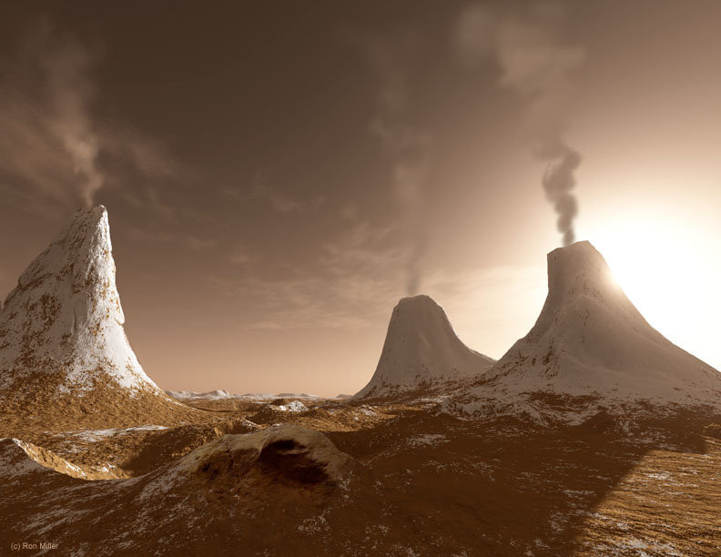 Còn trên Sao Hỏa, Mặt Trời như bị che lấp bởi những cơn bão bụi. (Nguồn: Sputnik)