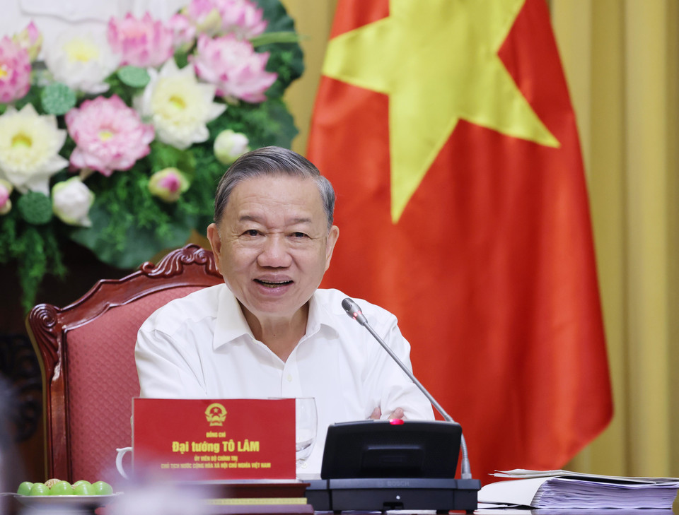 Chủ tịch nước Tô Lâm chủ trì họp Ban Chỉ đạo Cải cách Tư pháp Trung ương. (Ảnh: Lâm Khánh/TTXVN)