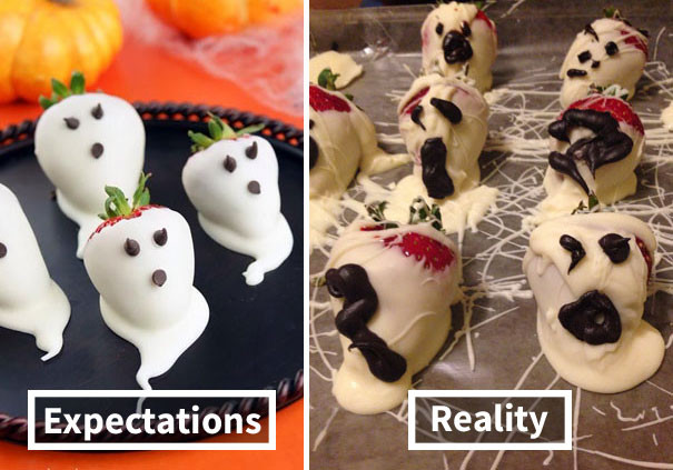 Tôi cảm thấy những gương mặt dâu tây ma bên trái chưa đủ hù dọa người xem, nên tôi phải cải thiện nó. (Nguồn: boredpanda.com)