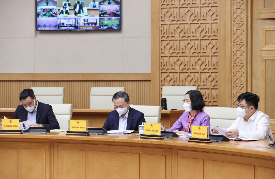 Đại diện các cơ quan báo chí tham dự cuộc họp. (Ảnh: Dương Giang/TTXVN)