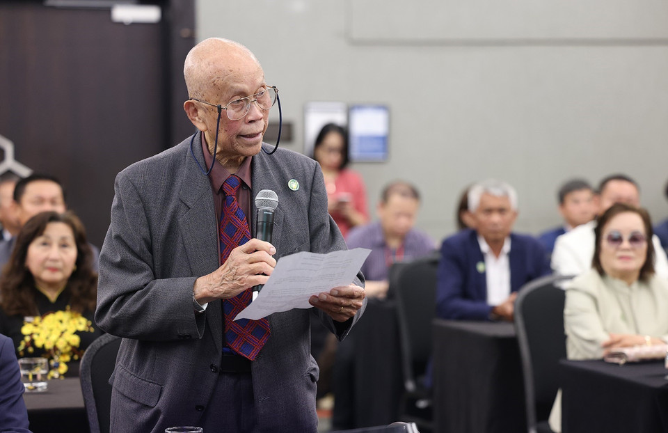 Đại diện cộng đồng người Việt Nam tại New Zealand phát biểu. (Ảnh: Dương Giang/TTXVN)