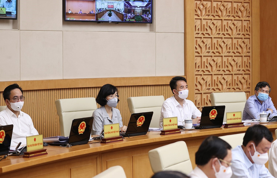 Đại diện các cơ quan thuộc Chính phủ tham dự Phiên họp Chính phủ thường kỳ tháng 5. (Ảnh: Dương Giang/TTXVN)