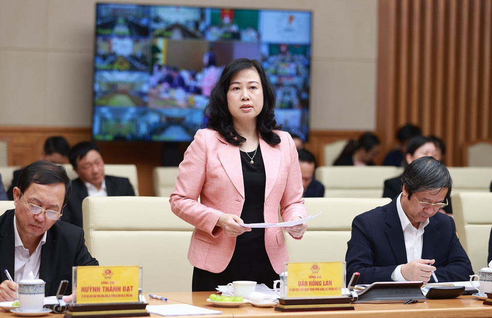 Bộ trưởng Bộ Y tế Đào Hồng Lan phát biểu. (Ảnh: Dương Giang/TTXVN)