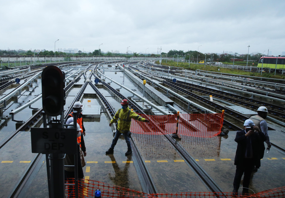 Ga Nhổn (S1) nằm trên địa phận phường Minh Khai, quận Bắc Từ Liêm. (Ảnh: Lâm Khánh/TTXVN)