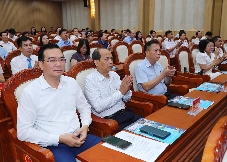 Đại diện lãnh đạo các cơ quan Thông tấn, báo chí dự hội nghị. (Ảnh: Trọng Đức/ TTXVN)