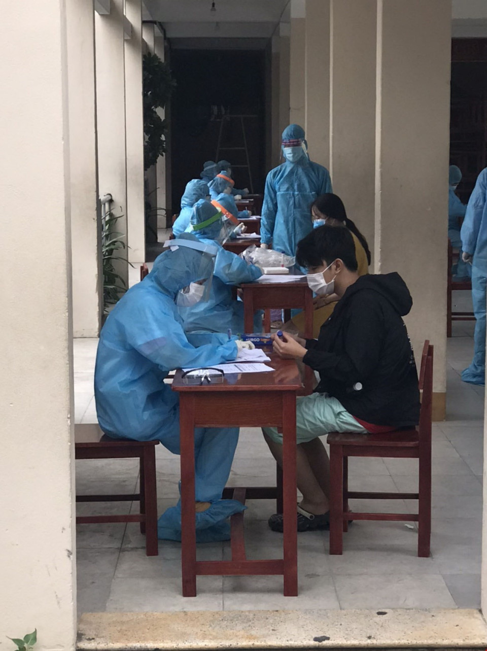 Khu vực khai báo thông tin cá nhân. (Ảnh: TTXVN phát)