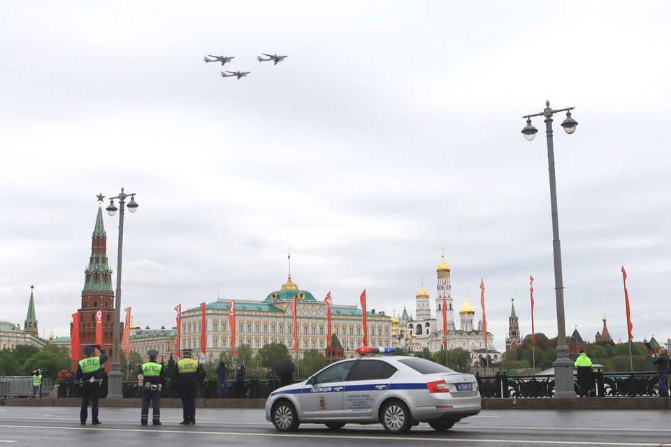 Lực lượng không quân Nga diễu binh kỷ niệm 75 năm Ngày chiến thắng phátxít. (Ảnh: Trần Hiếu/Vietnam+)