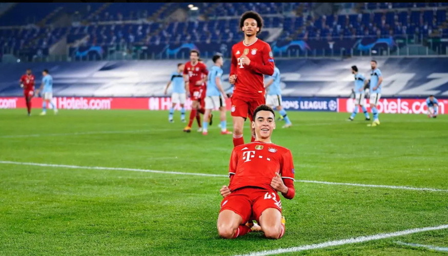 Bàn thắng này giúp Musiala đi vào lịch sử khi trở thành cầu thủ người Anh trẻ nhất từng lập công tại Champions League ở tuổi 17 và 363 ngày. (Nguồn: Bayernfc)