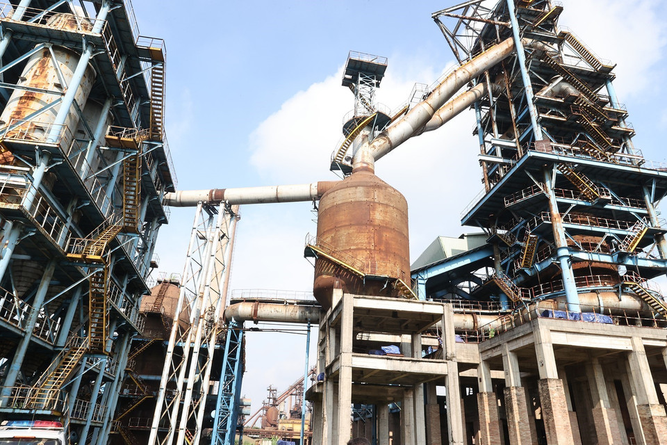 Dự án mở rộng giai đoạn 2 Nhà máy Gang thép Thái Nguyên (Tisco 2) được khởi công từ năm 2007. (Ảnh: Dương Giang/TTXVN)