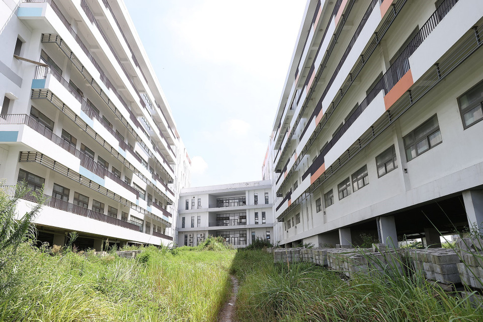 Bệnh viện Hữu nghị Việt Đức cơ sở 2 tại thành phố Phủ Lý, Hà Nam hiện đang chậm tiến độ. (Ảnh: Dương Giang/TTXVN)