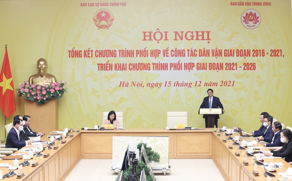 Thủ tướng Phạm Minh Chính phát biểu. (Ảnh: Dương Giang/TTXVN)