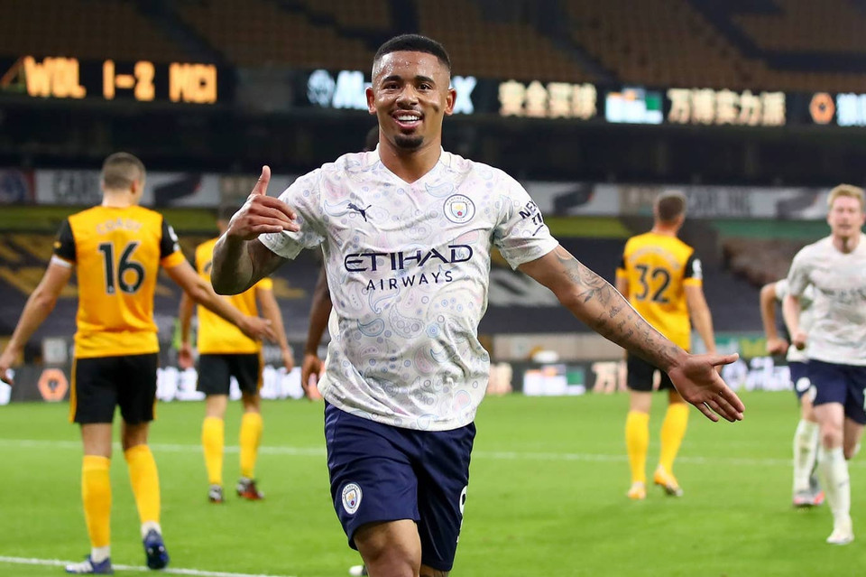 Gabriel Jesus là người ghi bàn ấn định chiến thắng 3-1 cho Man City. (Nguồn: PA)