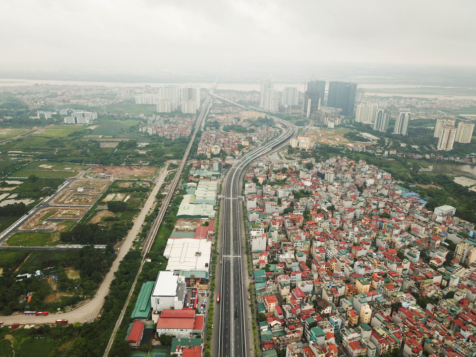 Tổng chiều dài toàn tuyến là 5,367km, trong đó chiều dài cầu cạn là 4,836km. (Ảnh: Hào Nguyễn/Vietnam+)
