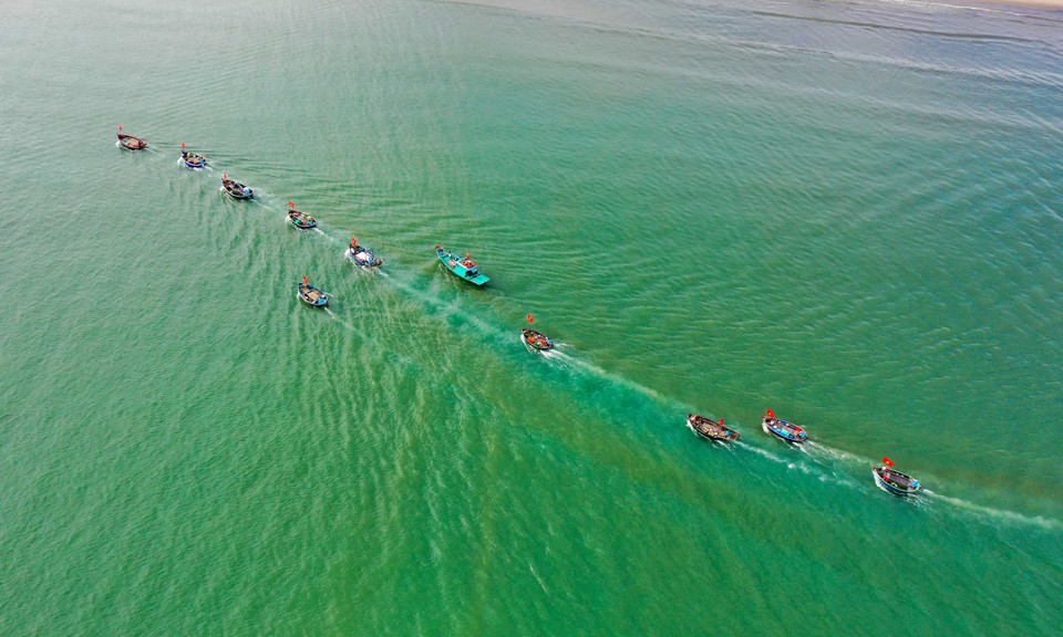 Lễ hội Cầu ngư đã được Bộ Văn hóa, Thể thao và Du lịch công nhận là Di sản Văn hóa phi vật thể quốc gia vào năm 2016. (Ảnh: Trần Lê Lâm/TTXVN)