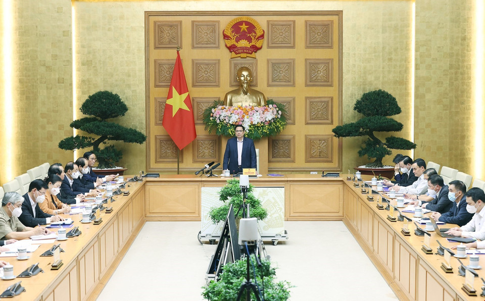 Quang cảnh buổi làm việc. (Ảnh: Dương Giang/TTXVN)