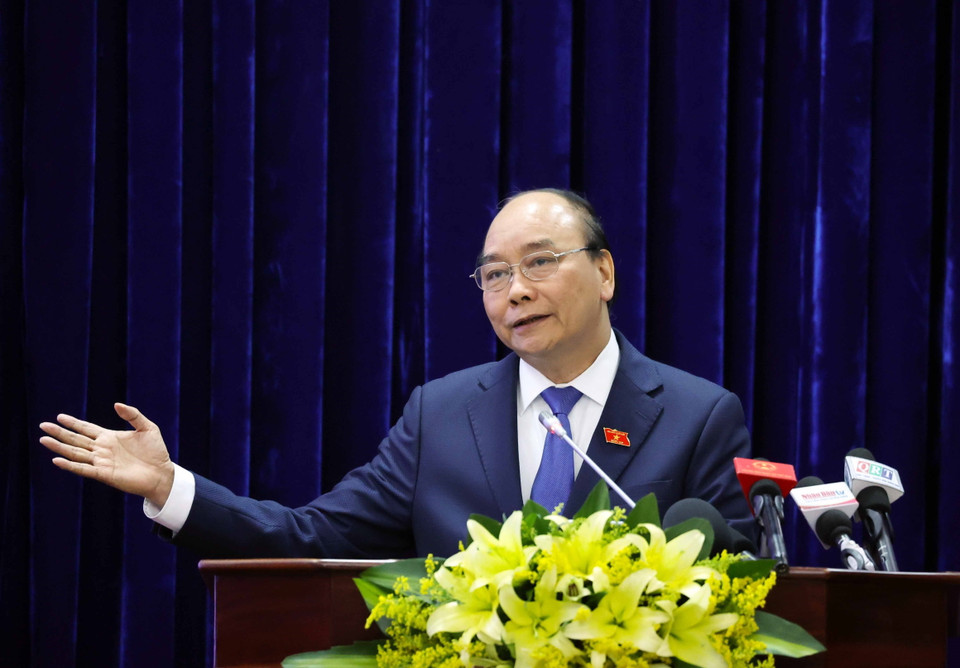 Thủ tướng Nguyễn Xuân Phúc phát biểu. (Ảnh: Thống Nhất/TTXVN)