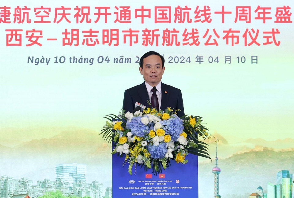 Phó Thủ tướng Trần Lưu Quang phát biểu. (Ảnh: Nhan Sáng/TTXVN)