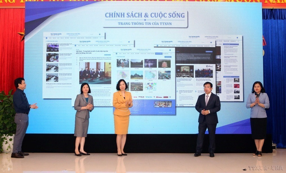 Thông tấn xã Việt Nam khai trương chuyên trang thông tin Chính sách và Cuộc sống tại địa chỉ https://chinhsachcuocsong.vn (11/11/2022). (Ảnh: Trần Lê Lâm/TTXVN)