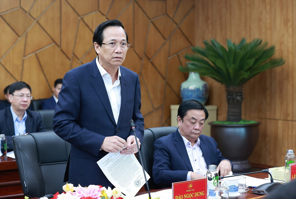 Bộ trưởng Bộ Lao động-Thương binh và Xã hội Đào Ngọc Dung phát biểu. (Ảnh: Dương Giang/TTXVN)