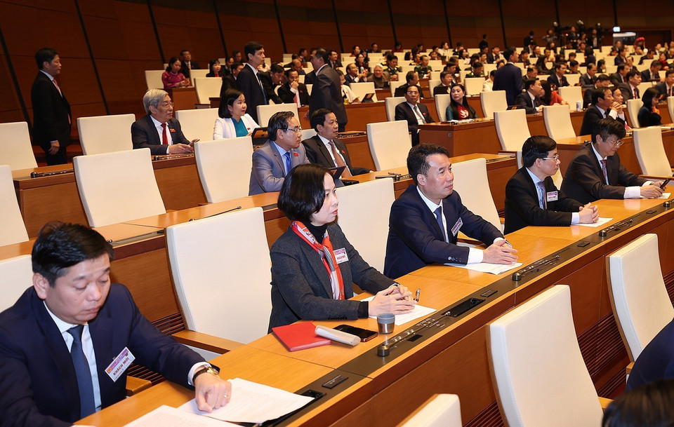 Các đại biểu khách mời dự Kỳ họp bất thường thứ hai. (Ảnh: Dương Giang/TTXVN)