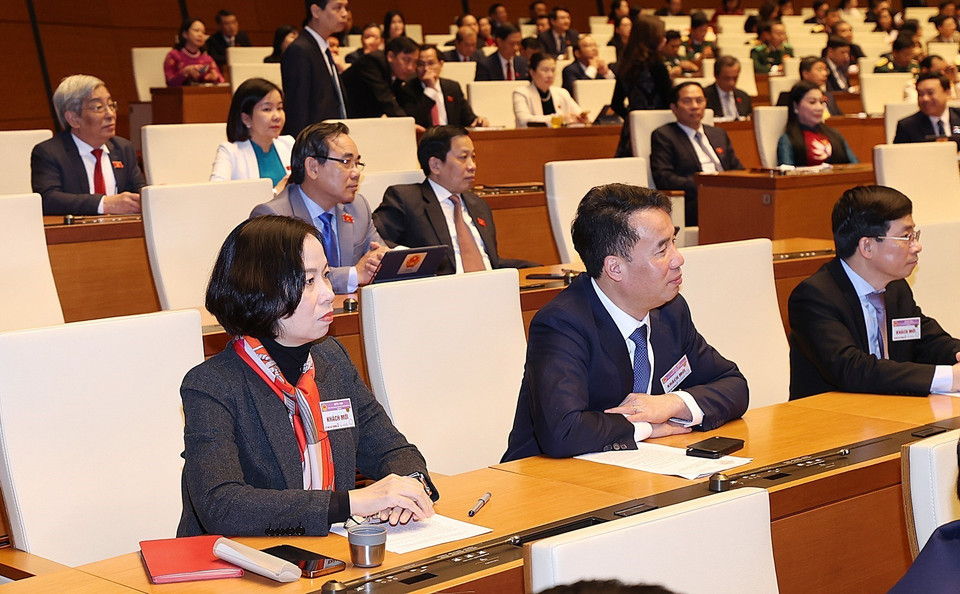 Các đại biểu khách mời dự Kỳ họp bất thường thứ hai. (Ảnh: Dương Giang/TTXVN)