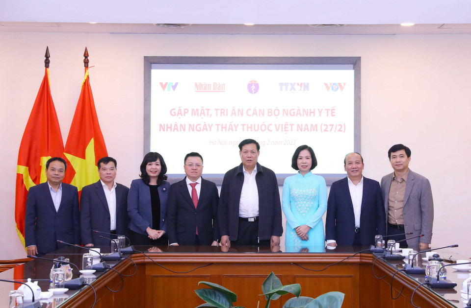 Đại biểu tham dự buổi gặp mặt, tri ân các cán bộ ngành y tế nhân kỷ niệm 68 năm Ngày Thầy thuốc Việt Nam. (Ảnh: Văn Điệp/TTXVN)