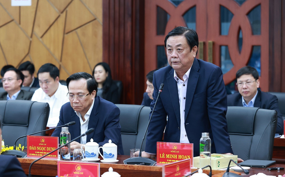 Bộ trưởng Bộ Nông nghiệp và Phát triển Nông thôn Lê Minh Hoan phát biểu. (Ảnh: Dương Giang/TTXVN)