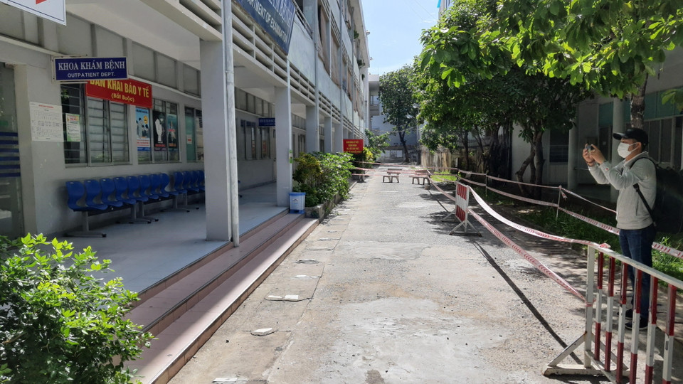 Khu vực cách ly, Bệnh viện C Đà Nẵng. (Ảnh: Văn Dũng/TTXVN)