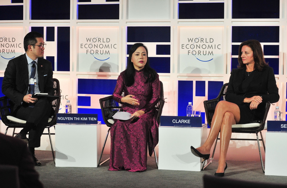 Phiên thảo luận với chủ đề Hệ thống y tế ASEAN trong Cách mạng công nghiệp 4.0. (Ảnh: Nguyễn Khang/TTXVN)