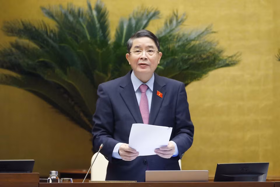 Phó Chủ tịch Quốc hội Nguyễn Đức Hải điều hành phiên họp. (Ảnh: Văn Điệp/TTXVN)