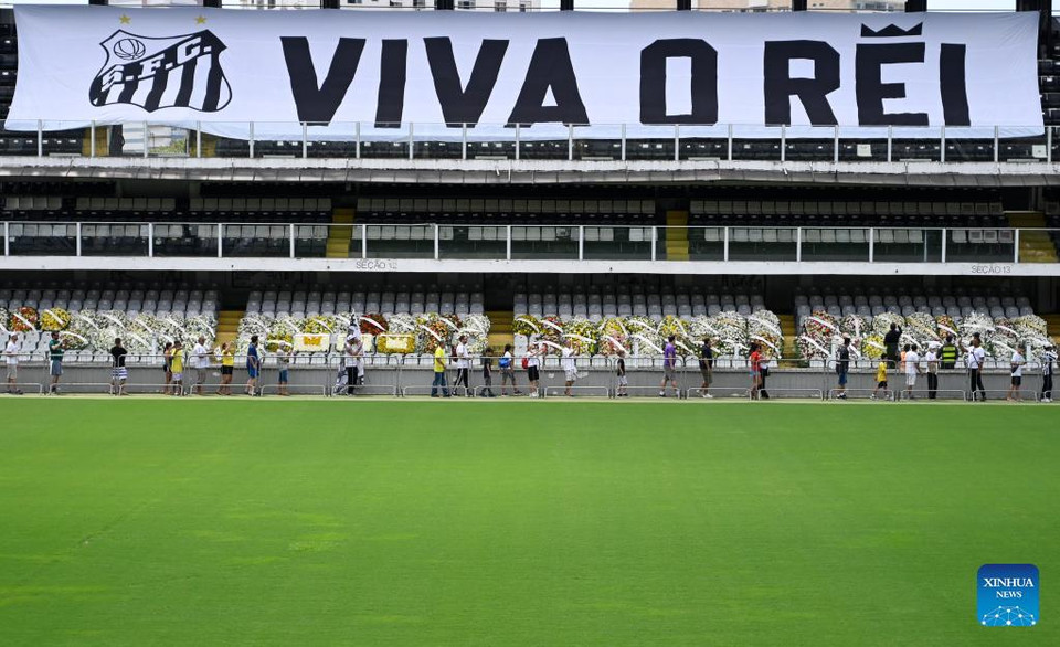 Vila Belmiro là sân đấu mà Pele gắn bó suốt thời vàng son trong sự nghiệp của mình khi thi đấu cho Santo từ 1956-1974. (Nguồn: Xinhua)