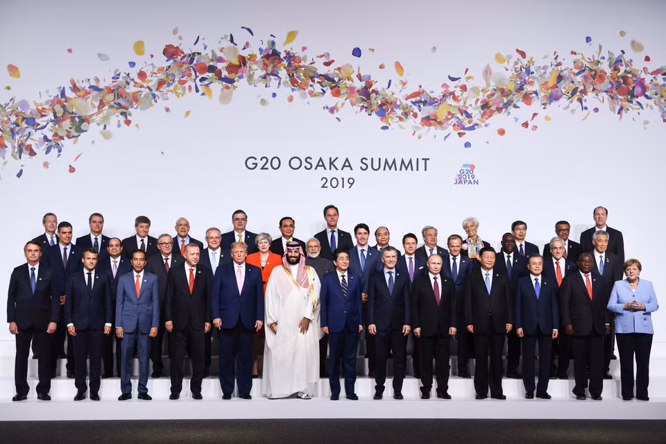 Ngày 28/6/2019, Hội nghị Thượng đỉnh G20 đã khai mạc tại Osaka, Nhật Bản, với sự tham gia của các nguyên thủ/lãnh đạo 20 nền kinh tế phát triển và mới nổi hàng đầu thế giới và 8 quốc gia khách mời, cùng lãnh đạo 9 tổ chức quốc tế quan trọng. (Ảnh: AFP/TTXVN)