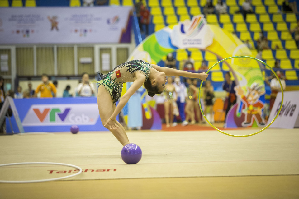 Bài thi của Đoàn Hồng Nhung (Việt Nam). (Ảnh: Phạm Tuấn Anh/TTXVN)