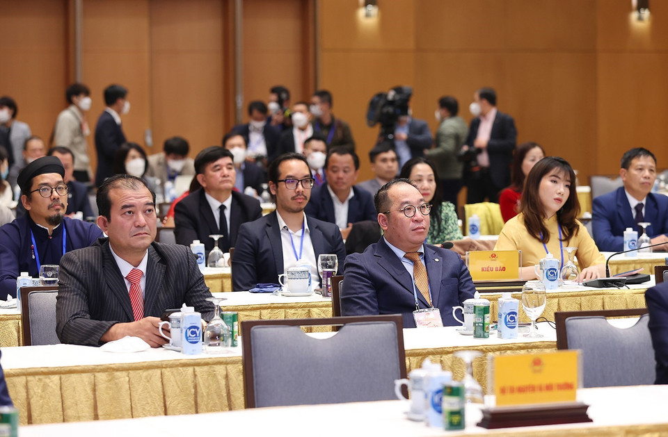 Các kiều bào tham dự buổi gặp mặt. (Ảnh: Dương Giang/TTXVN)