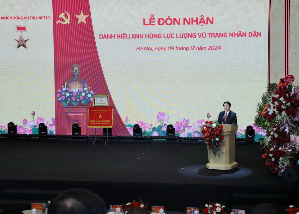 Chủ tịch nước Lương Cường phát biểu. (Ảnh: Lâm Khánh/ TTXVN)